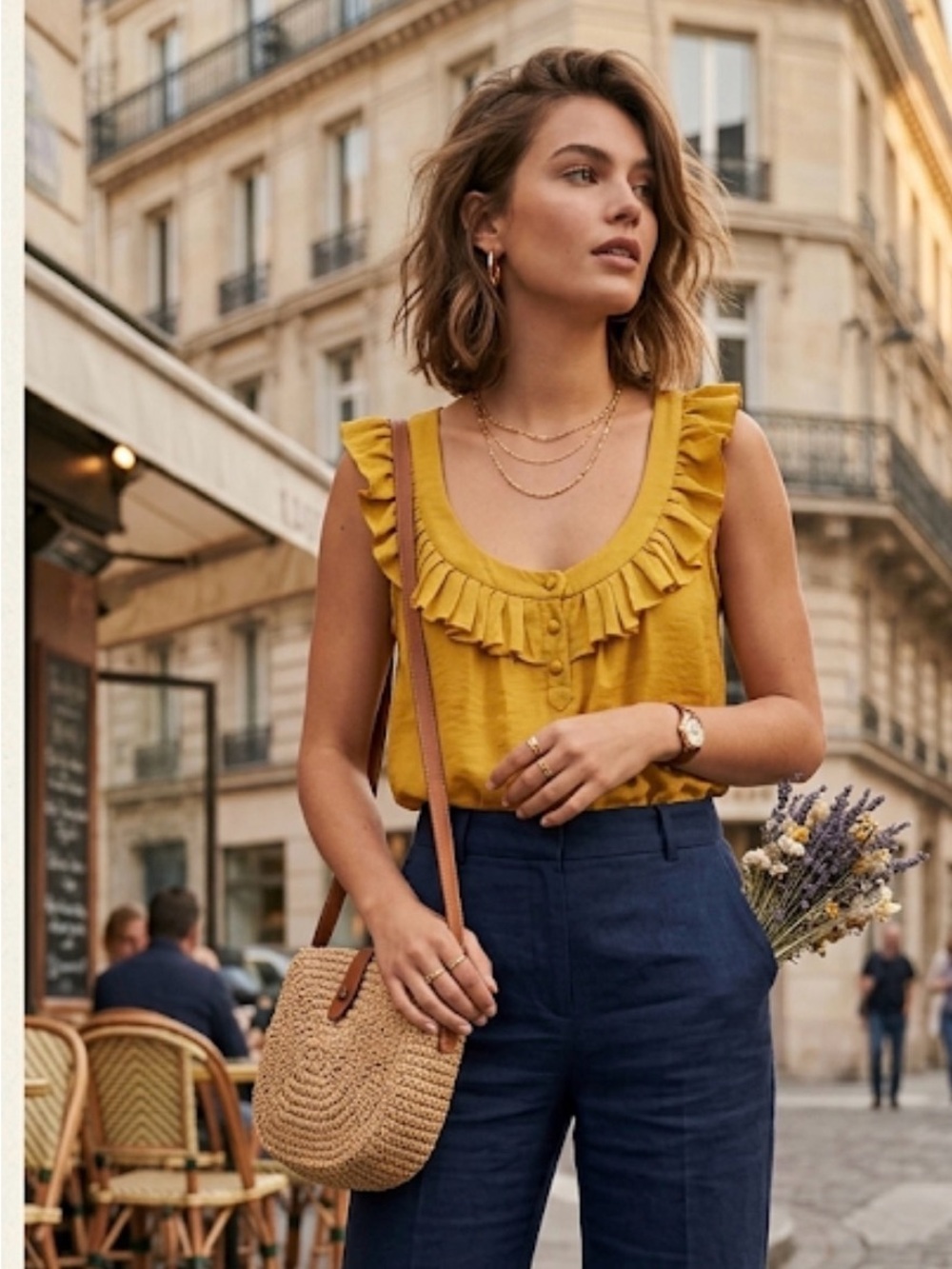 Anthropologie Yellow Blouse